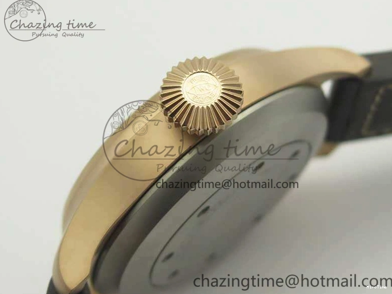 MIROTIME 0331 Big Pilot IW510301 Satin-Polished RG YLF Best Edition Black Dial On Leather Strap A Flexible 7222